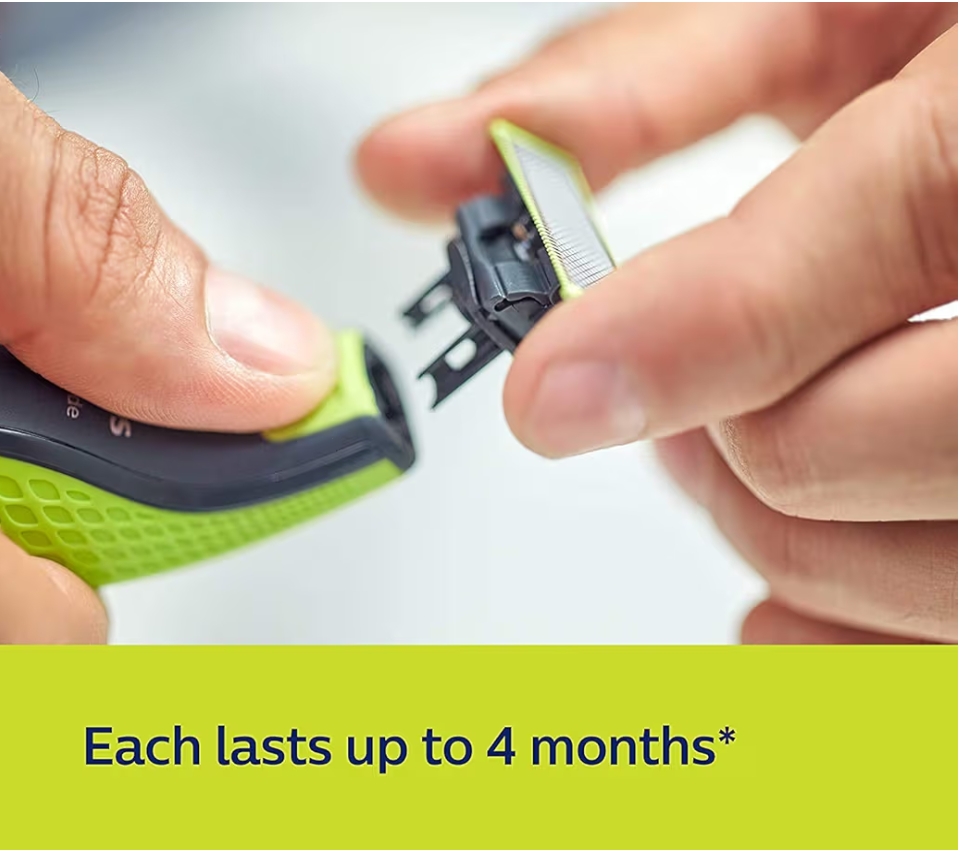 عبوة شفرات فيليبس وان بلايد قابلة للاستبدال تتضمن شفره للاستبدال، QP210/50 - الصورة 4