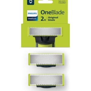 عبوة شفرات فيليبس وان بلايد قابلة للاستبدال تتضمن شفرتين قابلتين للاستبدال،