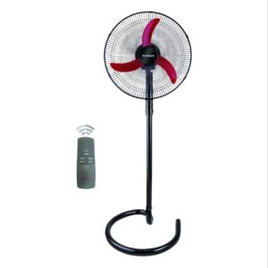 مروحة فريش ستاند شبح، 20 بوصة، ريموت كنترول، أسود