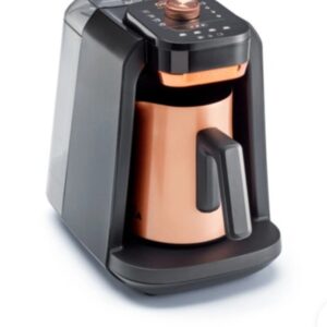 ماكينة تحضير القهوة التركية من أرزوم أوكا – 8 برامج – بخزان مياه  – لون أسود × نحاسي